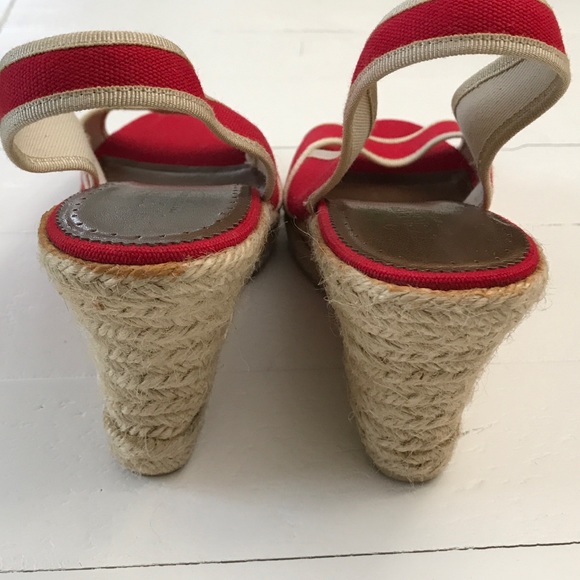 J. Crew Canvas & Raffia Wedges NWOT - Picture 6 of 7